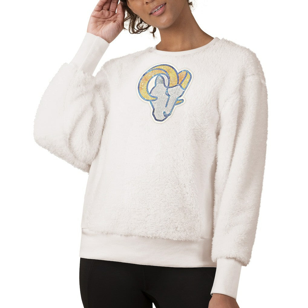 Los Angeles Rams Touch Women's Milestone Tracker Pullover Sweatshirt White