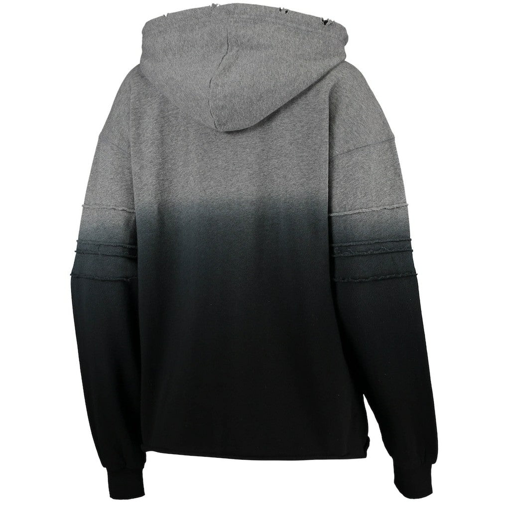 Pittsburgh Steelers Touch Women's Superstar Dip-Dye Pullover Hoodie Heathered Gray/Black