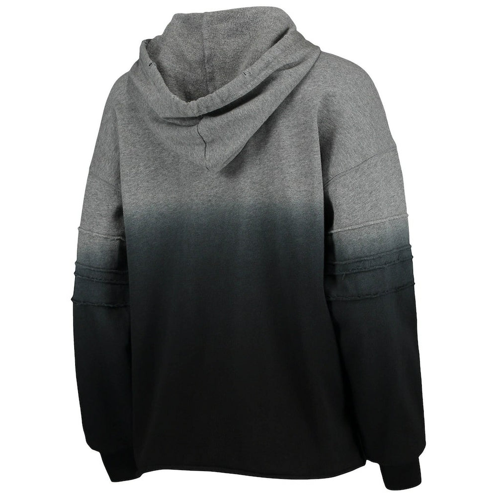 Las Vegas Raiders Touch Women's Superstar Dip-Dye Pullover Hoodie Heathered Gray/Black