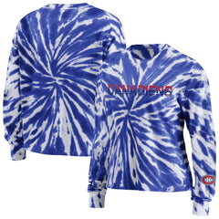 NHL Montreal Canadiens WEAR by Erin Andrews Women's Tie-Dye Long Sleeve T-Shirt - Navy