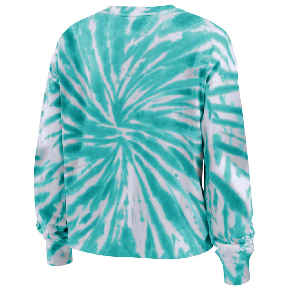 NHL Seattle Kraken WEAR by Erin Andrews Women's Tie-Dye Long Sleeve T-Shirt - Light Blue