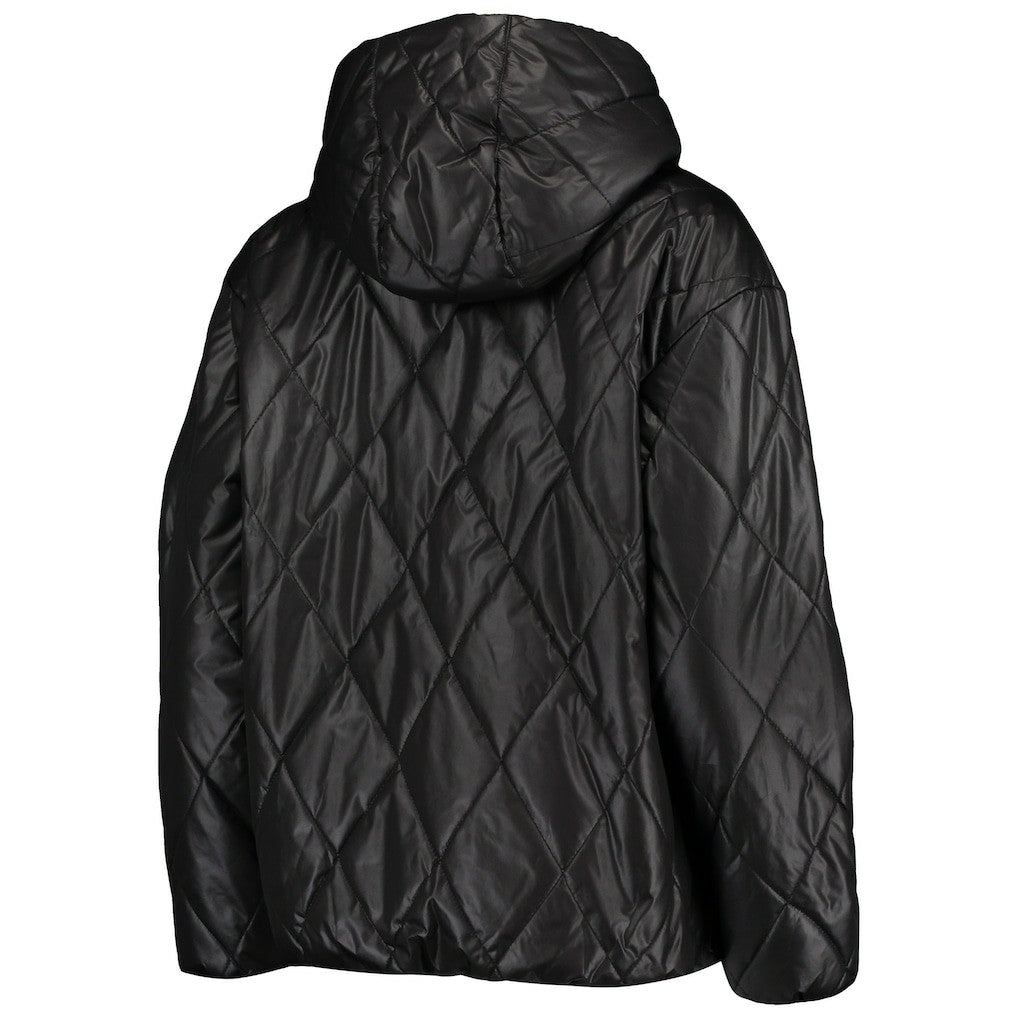 Las Vegas Raiders MSX by Michael Strahan Women's Charlotte Full-Zip Hoodie Puffer Jacket Black