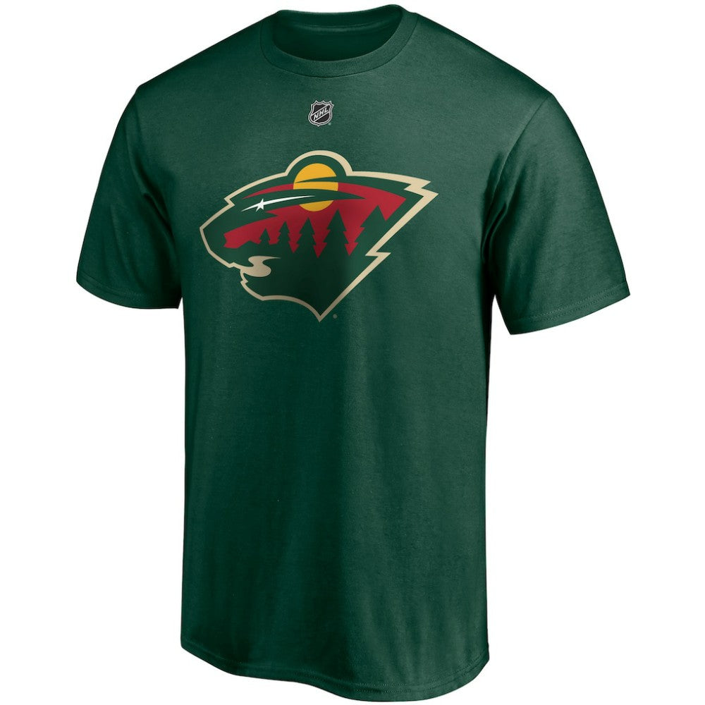 NHL Kirill Kaprizov Minnesota Wild Fanatics Authentic Stack Name & Number T-Shirt - Green