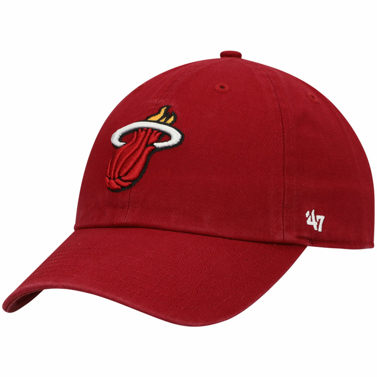 Miami Heat '47 Core Logo Clean Up Adjustable Hat Red