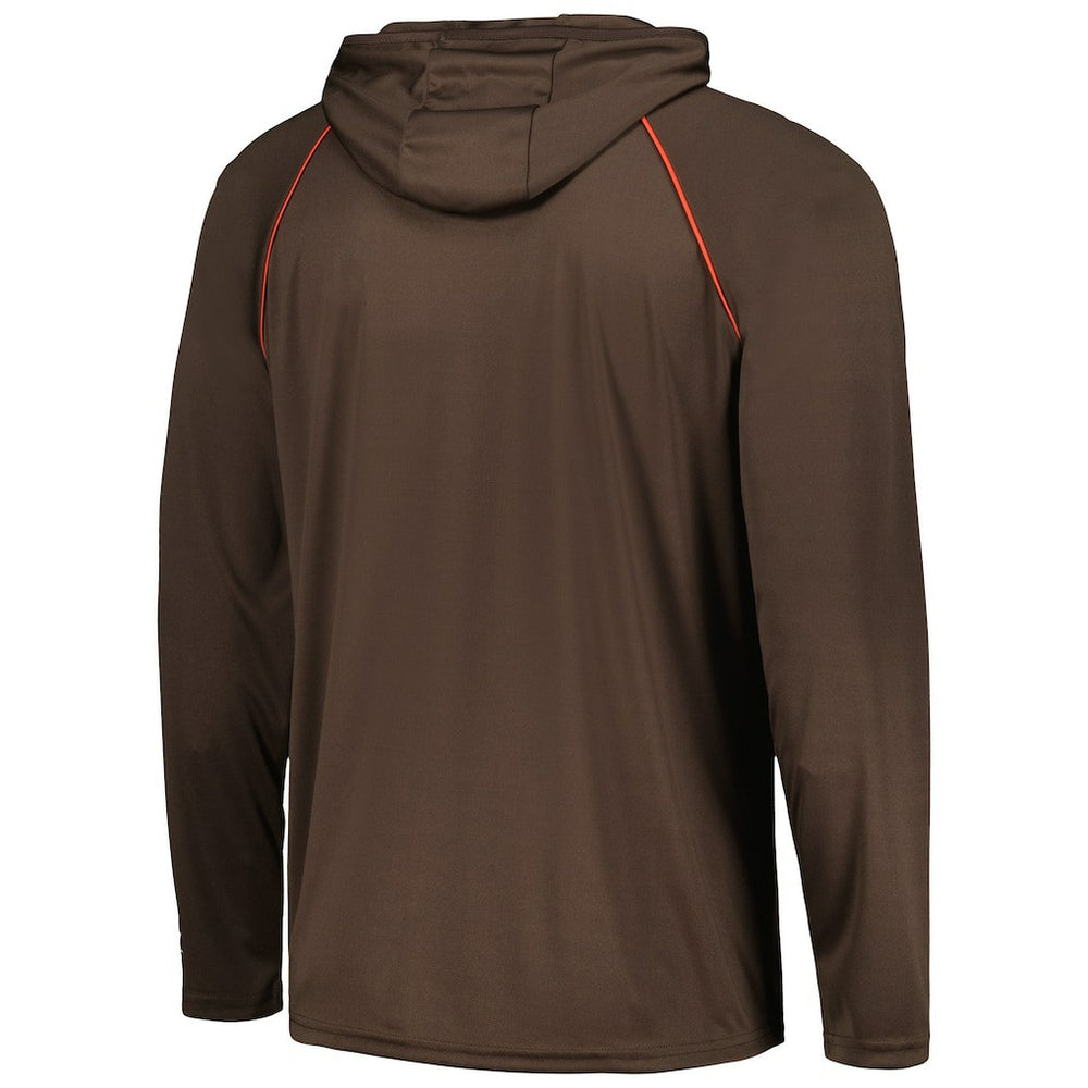 Cleveland Browns Starter Raglan Long Sleeve Hoodie T-Shirt Brown
