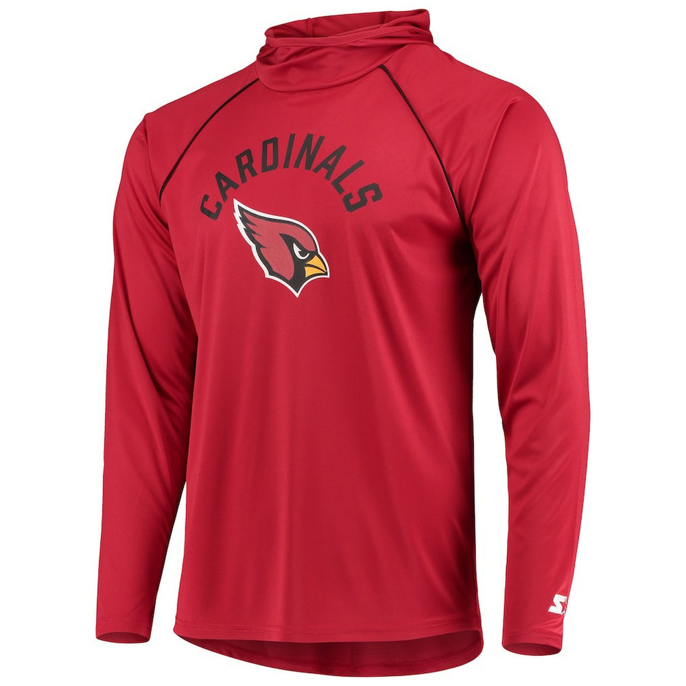 Arizona Cardinals Starter Raglan Long Sleeve Hoodie T-Shirt Cardinal