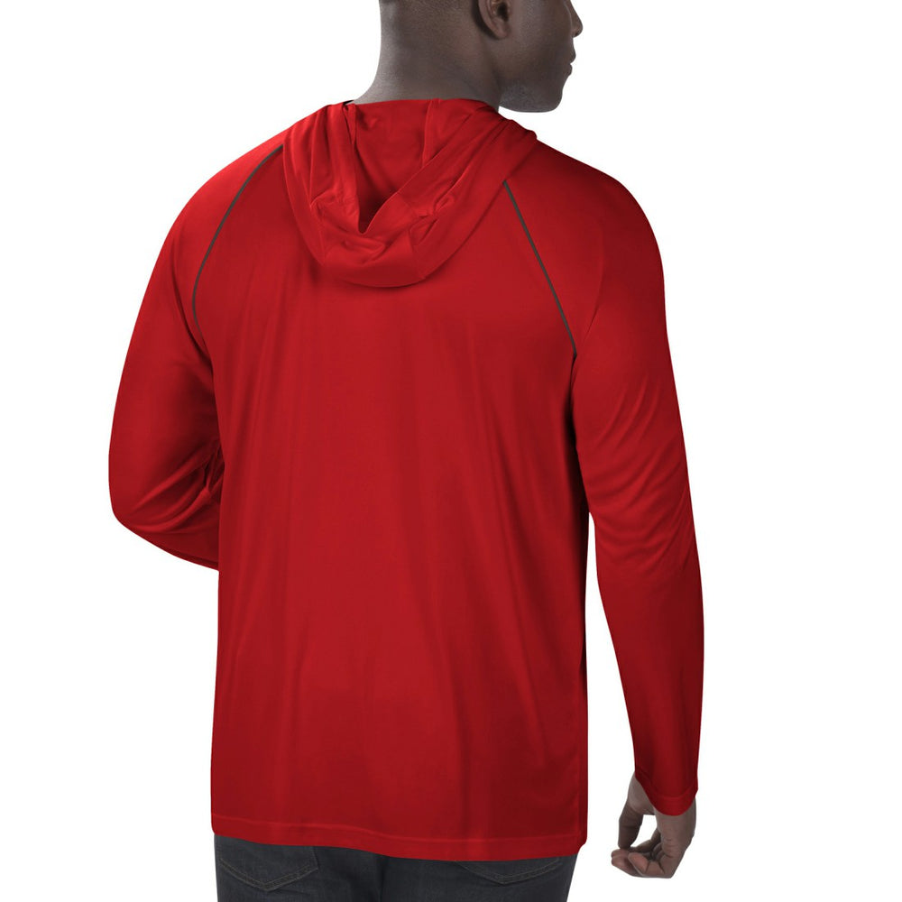 Tampa Bay Buccaneers Starter Raglan Long Sleeve Hoodie T-Shirt Red