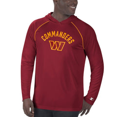 Washington Football Team Starter Raglan Long Sleeve Hoodie T-Shirt Burgundy