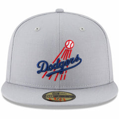 Los Angeles Dodgers New Era Cooperstown Collection Logo 59FIFTY Fitted Hat - Gray Hats