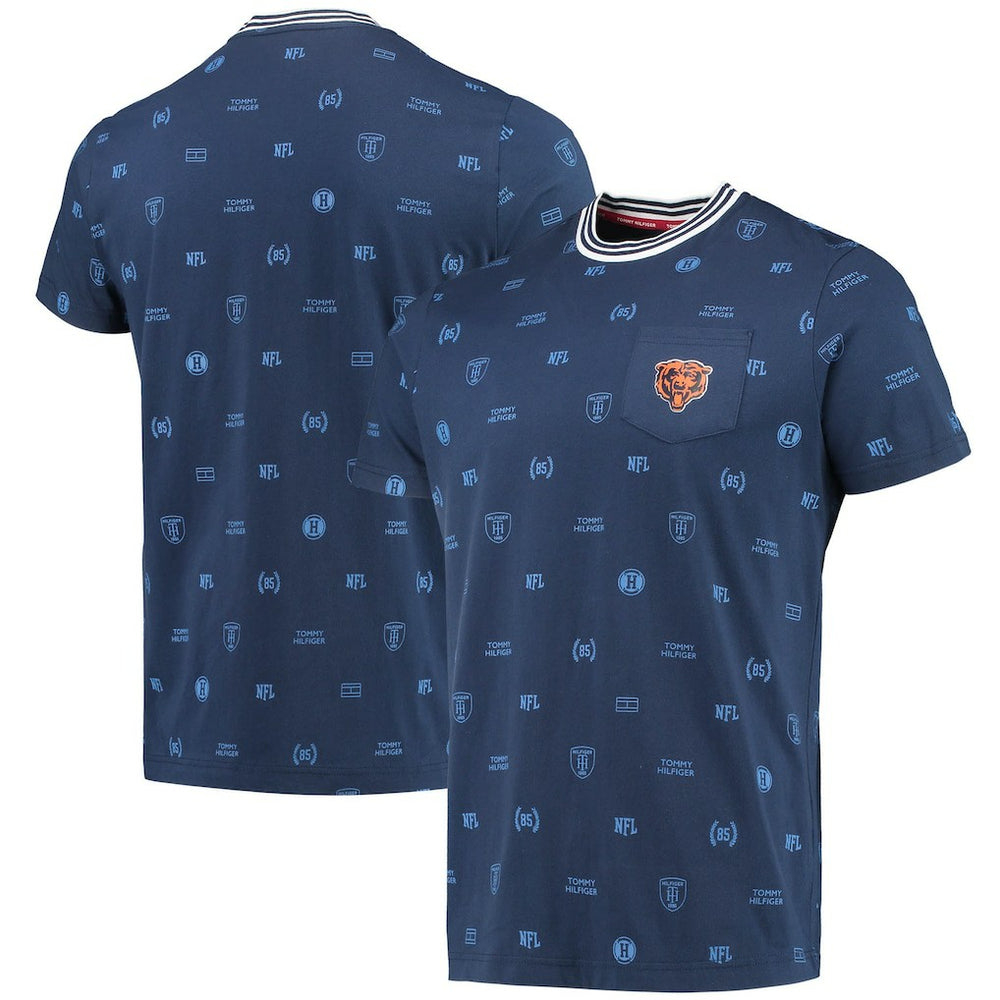 Chicago Bears Tommy Hilfiger Essential Pocket T-Shirt Navy