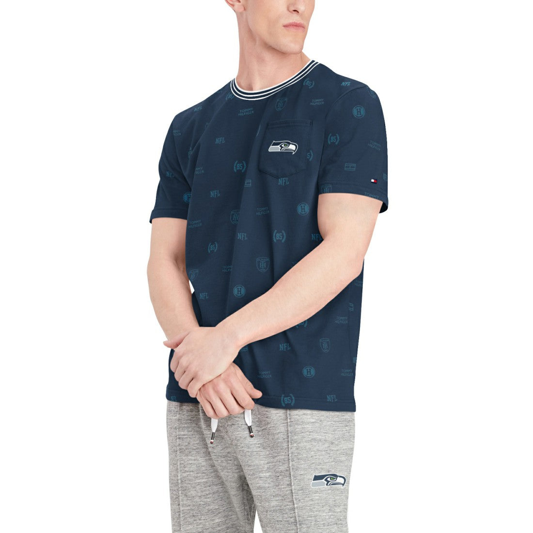 Seattle Seahawks Tommy Hilfiger Essential Pocket T-Shirt College Navy