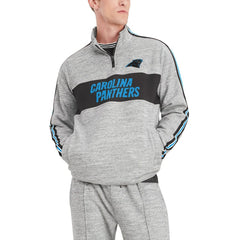 Carolina Panthers Tommy Hilfiger Mario Quarter-Zip Jacket Heathered Gray