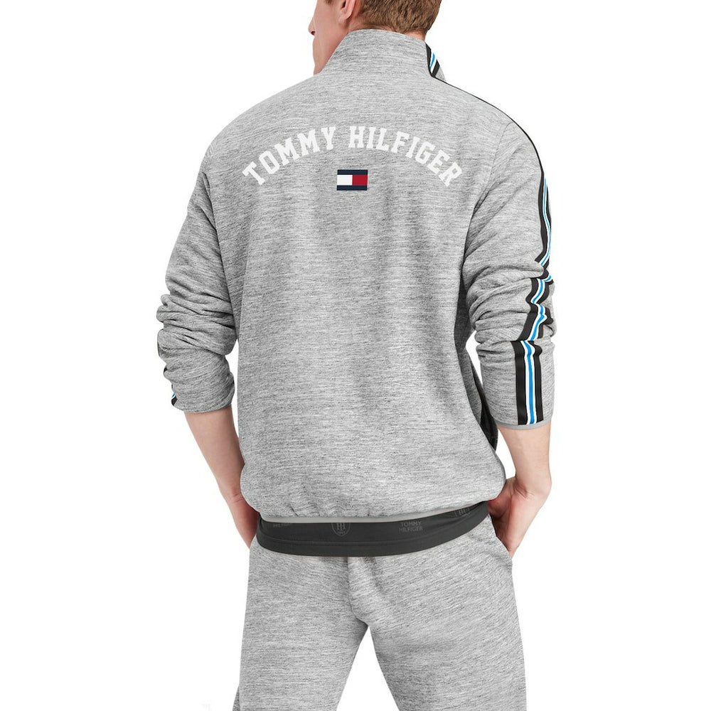 Carolina Panthers Tommy Hilfiger Mario Quarter-Zip Jacket Heathered Gray
