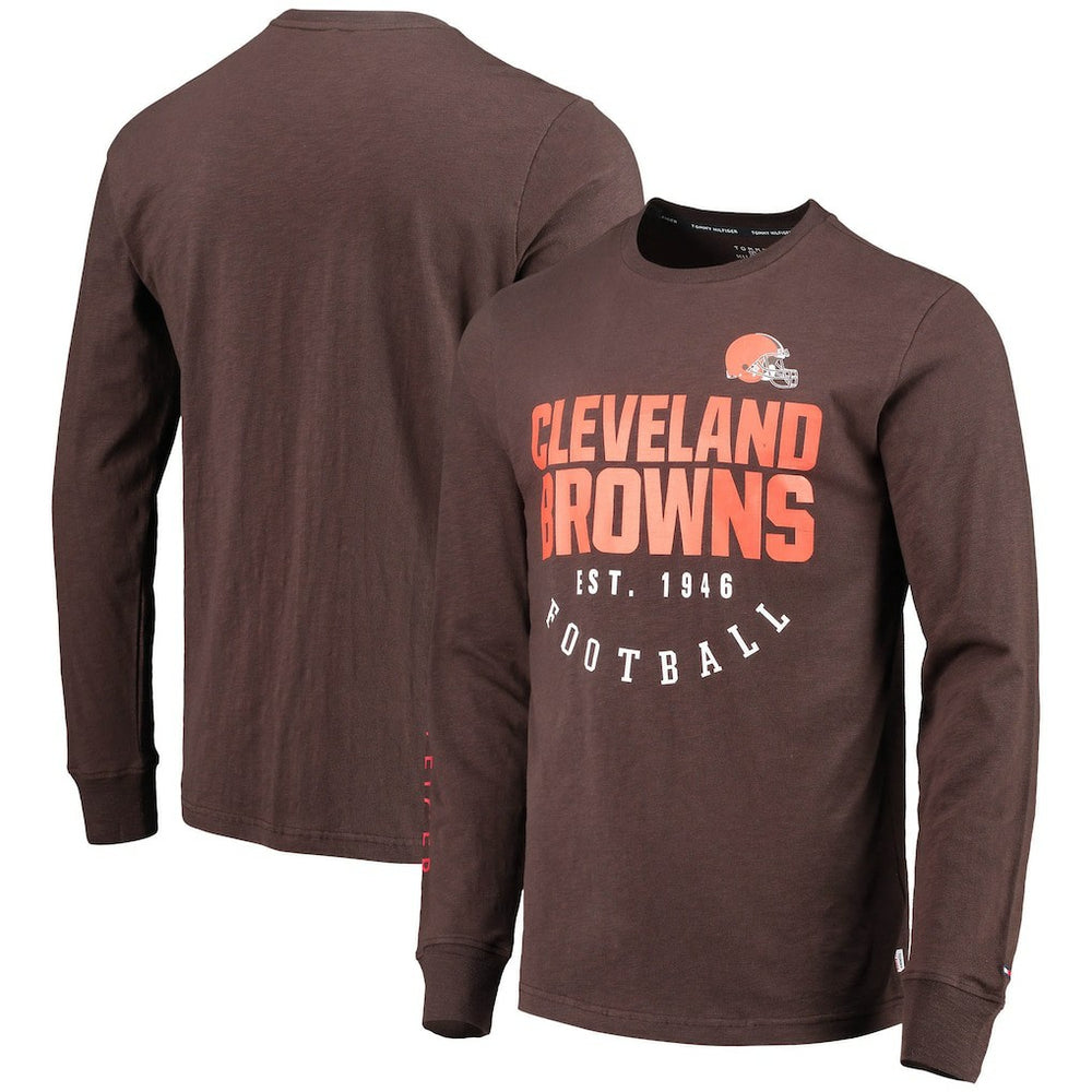 Cleveland Browns Tommy Hilfiger Peter Long Sleeve T-Shirt Brown