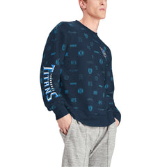 Tennessee Titans Tommy Hilfiger Reid Graphic Pullover Sweatshirt Navy