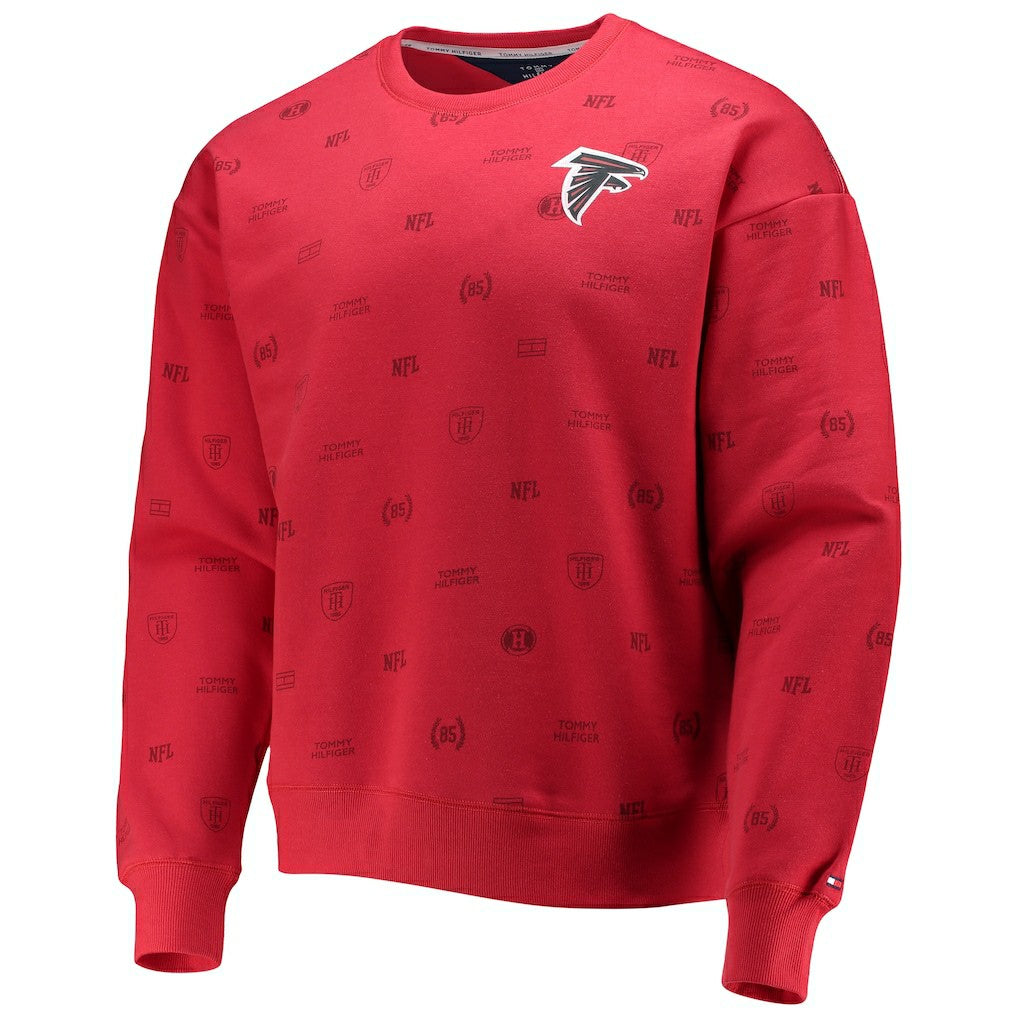 Atlanta Falcons Tommy Hilfiger Reid Graphic Pullover Sweatshirt Red