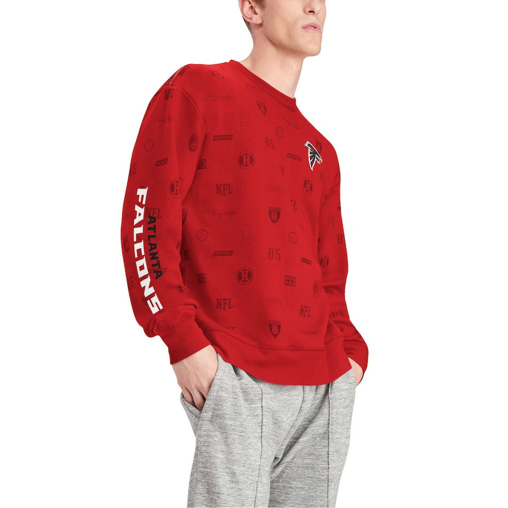 Atlanta Falcons Tommy Hilfiger Reid Graphic Pullover Sweatshirt Red
