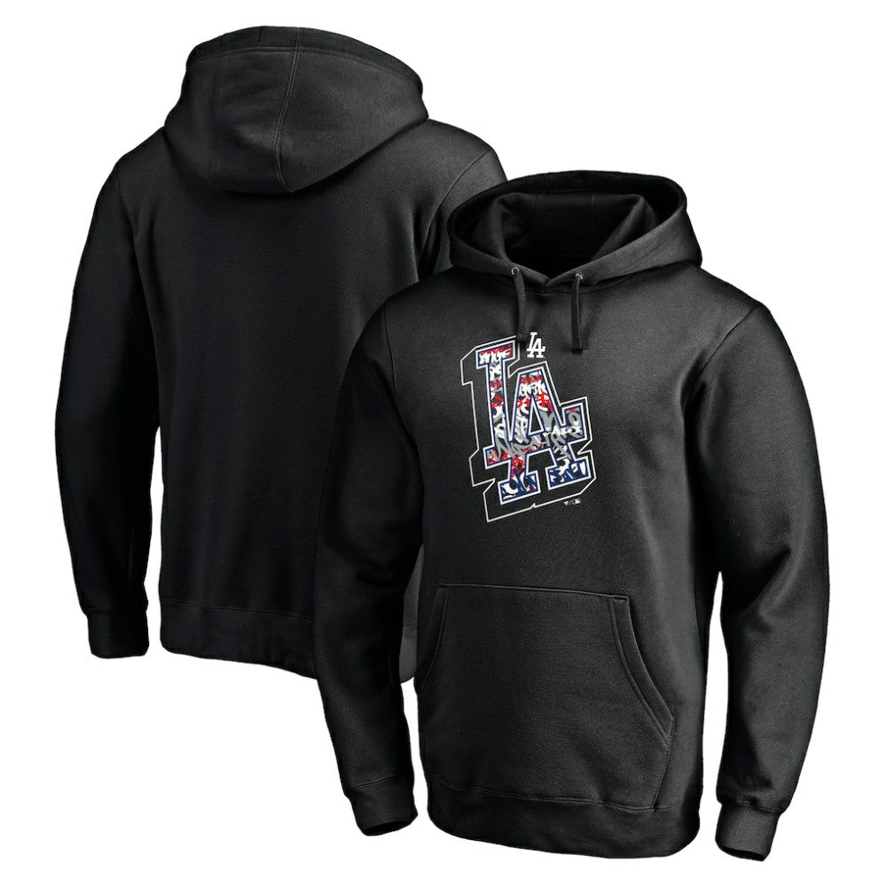Los Angeles Dodgers Fanatics Hometown Fitted Pullover Hoodie - Black Hoodies