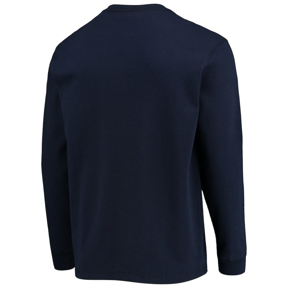 Chicago Bears Dunbrooke Logo Maverick Thermal Henley Long Sleeve T-Shirt Navy