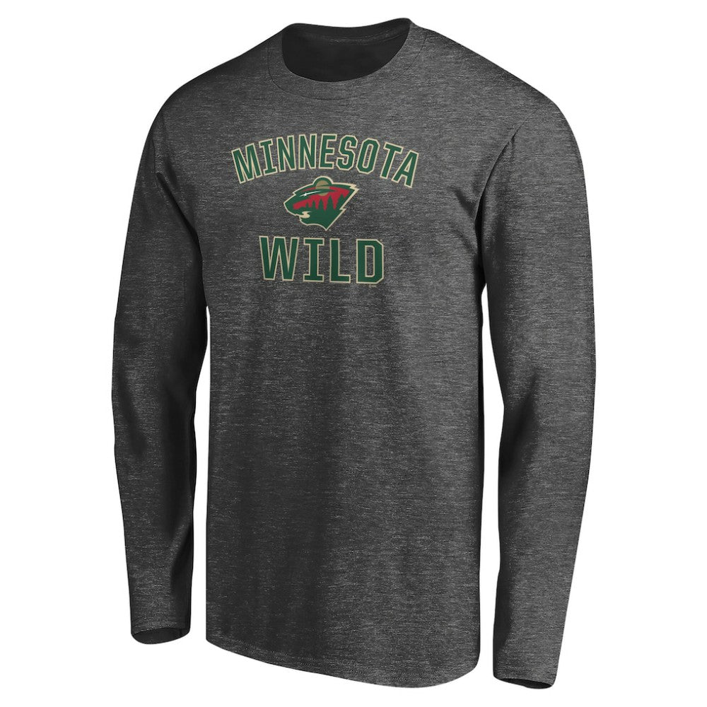 NHL Minnesota Wild Victory Arch Long Sleeve T-Shirt - Charcoal