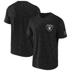 Las Vegas Raiders NFL x Darius Rucker Collection Slub Henley T-Shirt Black