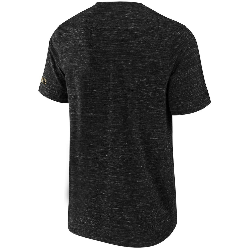 New Orleans Saints NFL x Darius Rucker Collection Slub Henley T-Shirt Black