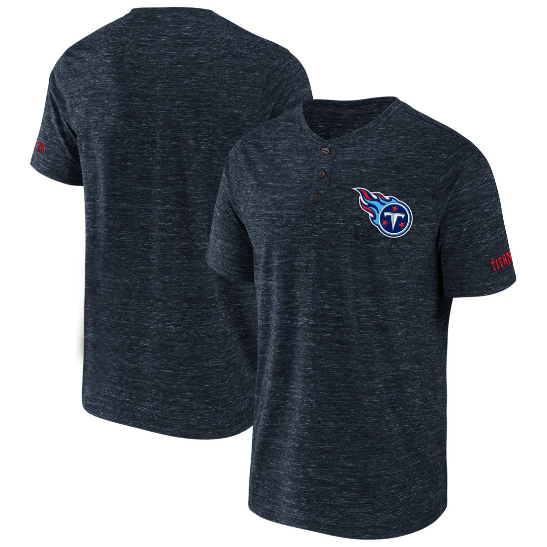 Tennessee Titans NFL x Darius Rucker Collection Slub Henley T-Shirt Navy