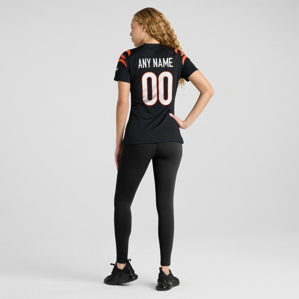 Cincinnati Bengals Women's Game Custom Jersey Black