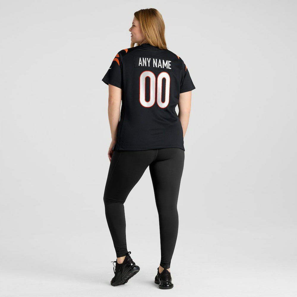 Cincinnati Bengals Women's Game Custom Jersey Black
