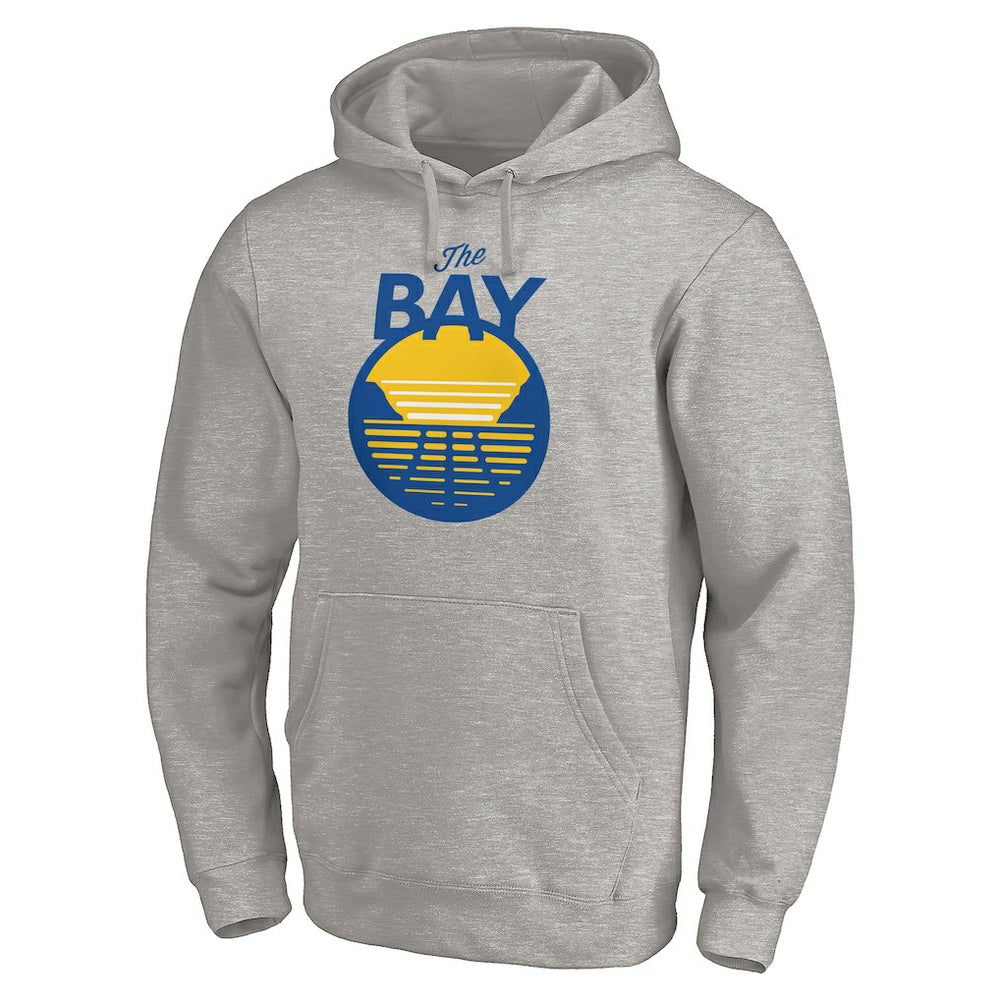 Golden State Warriors The Bay Logo Pullover Hoodie Heathered Gray