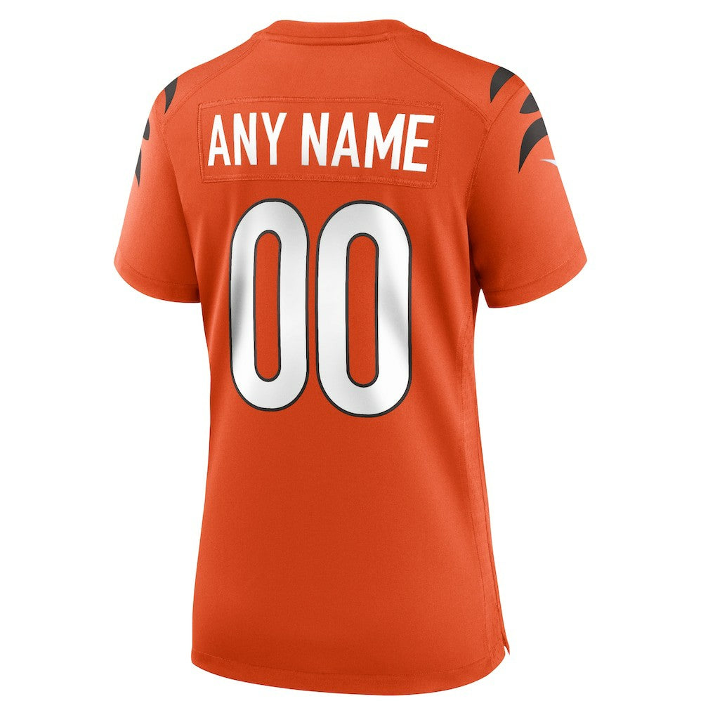 Cincinnati Bengals Women's Alternate Game Custom Jersey Orange
