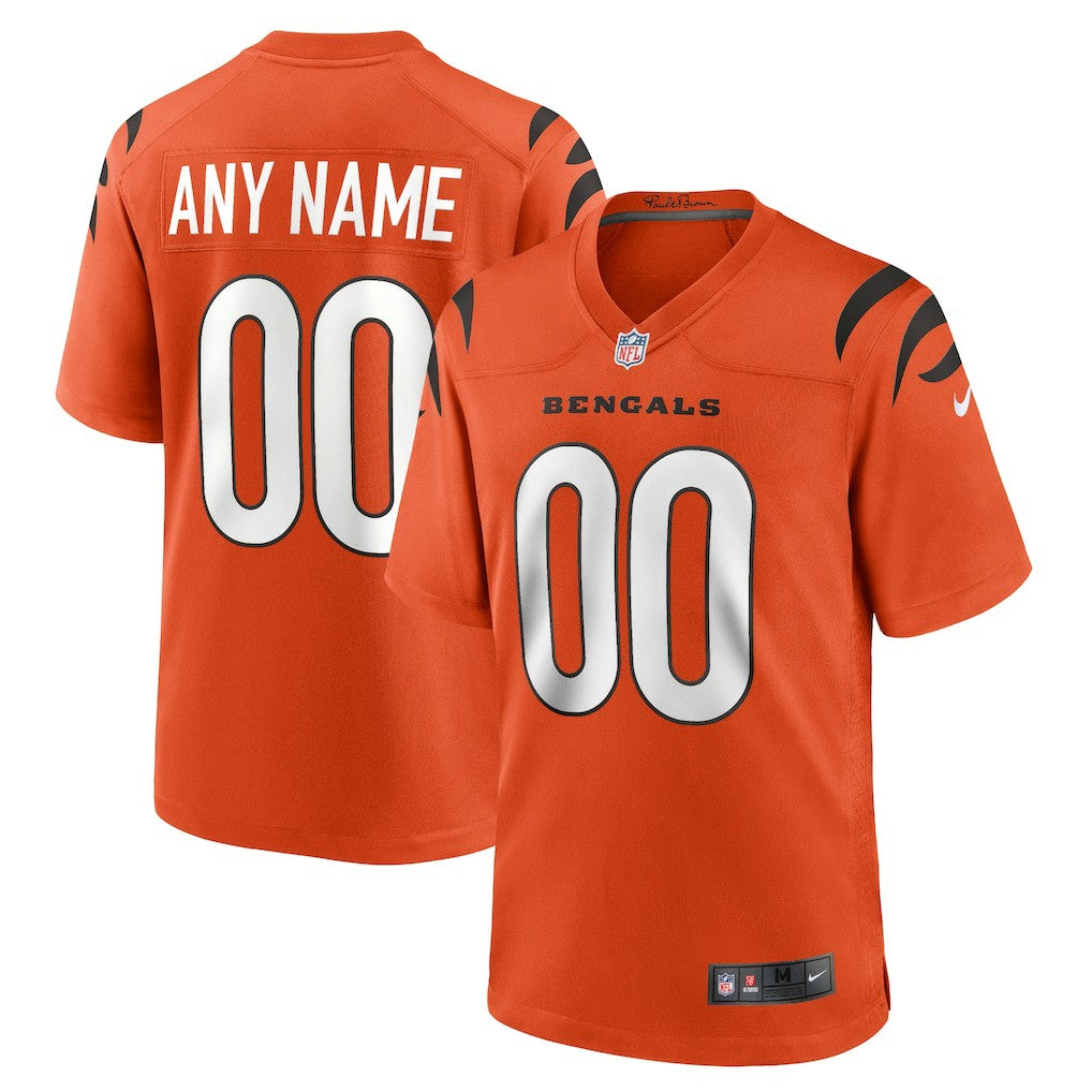 Cincinnati Bengals Youth Alternate Game Custom Jersey Orange