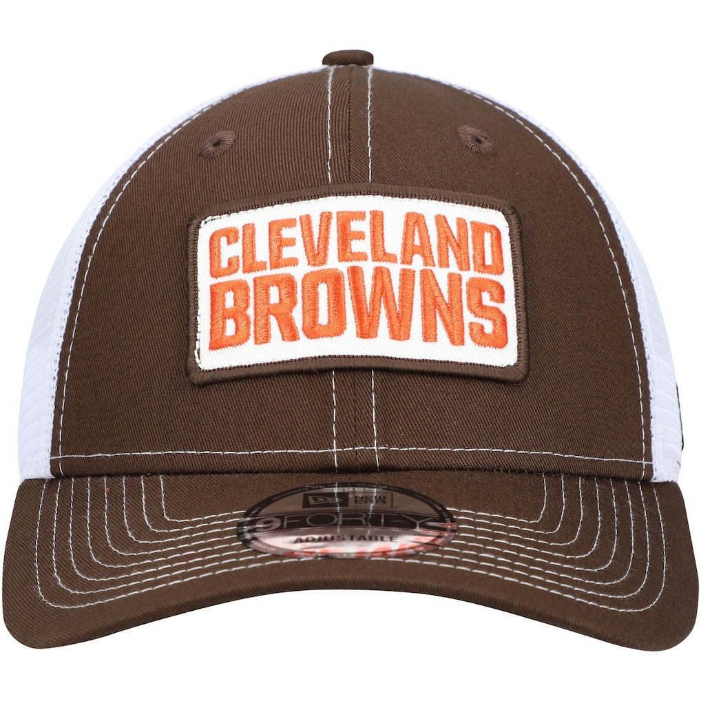 Cleveland Browns New Era 9FORTY Trucker Snapback Hat Brown