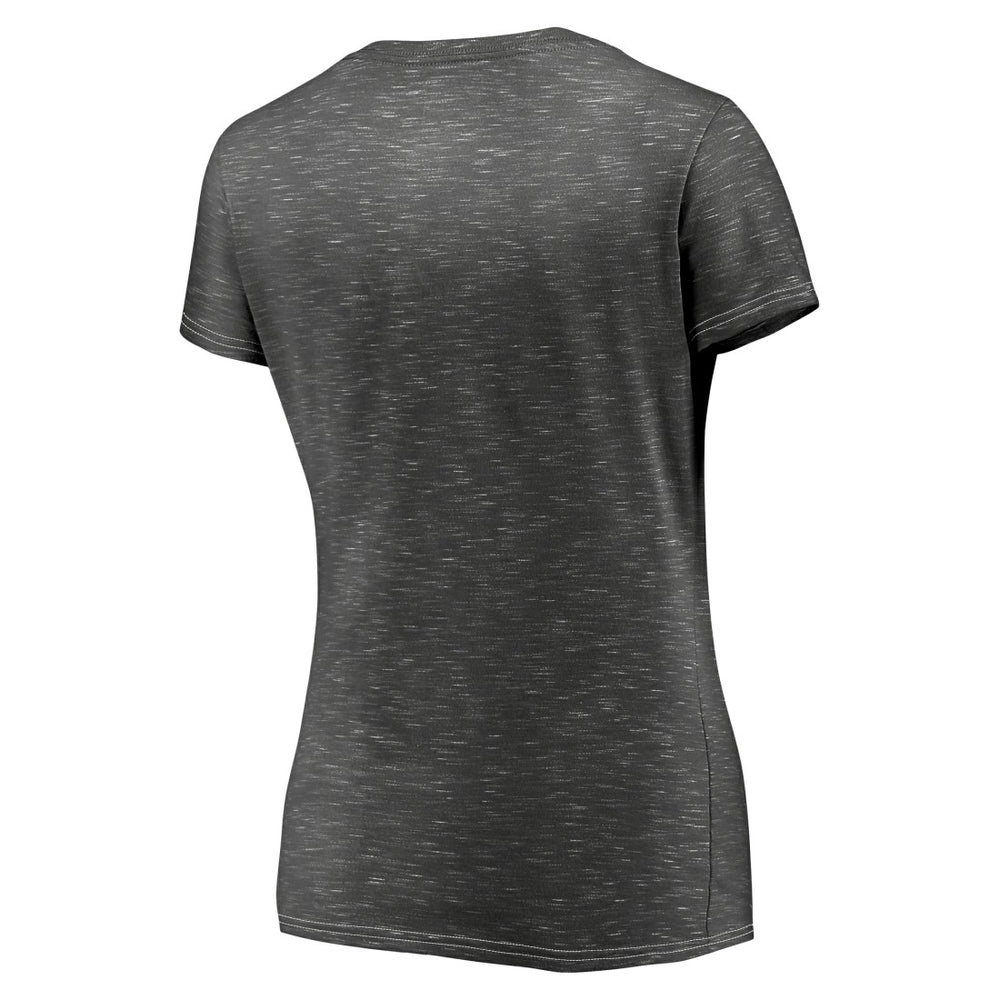 Tampa Bay Buccaneers Women's League Leader Space Dye V-Neck T-Shirt Charcoal
