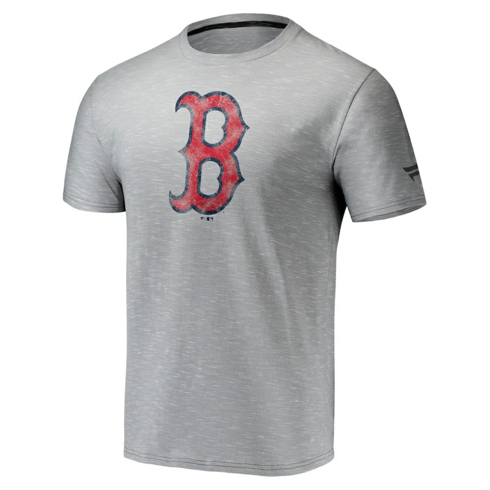 Boston Red Sox Fanatics Team Logo Space-Dye T-Shirt - Gray T-shirts