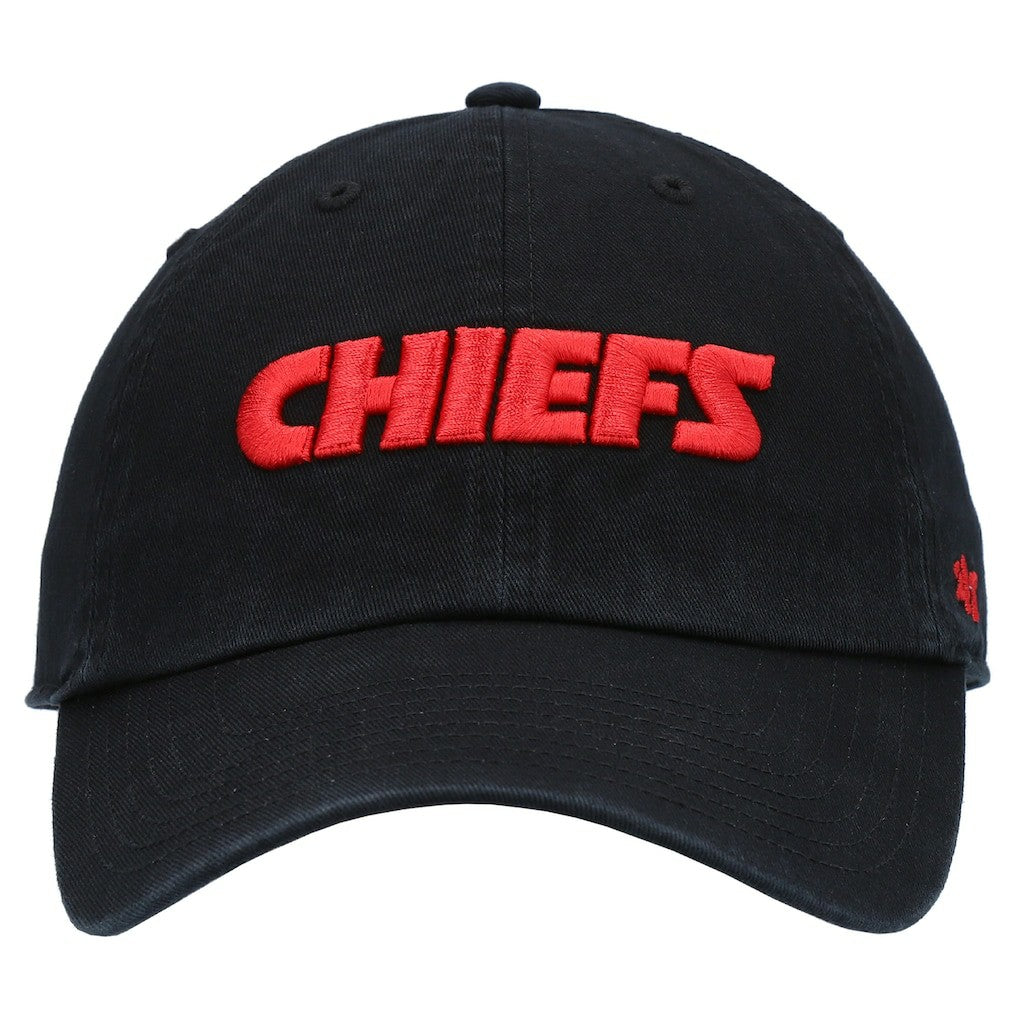 Kansas City Chiefs '47 Clean Up Script Adjustable Hat Black