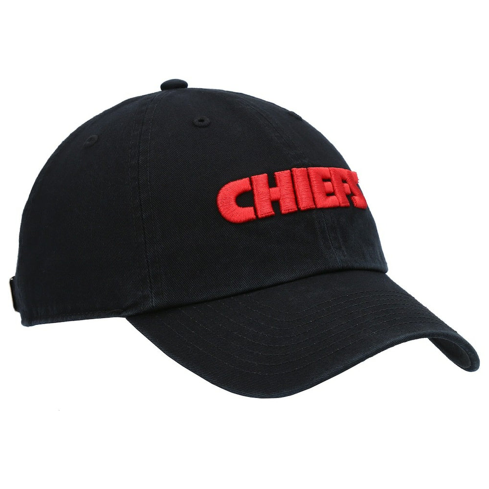 Kansas City Chiefs '47 Clean Up Script Adjustable Hat Black