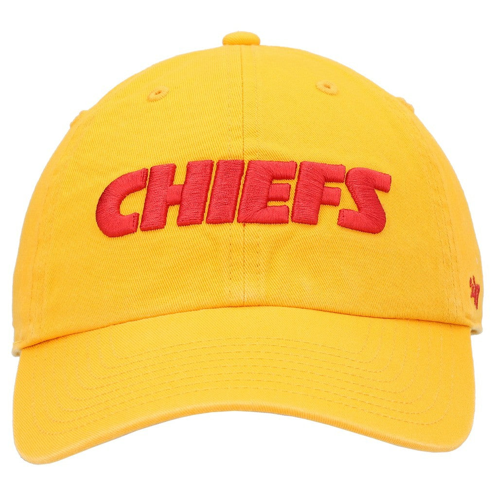 Kansas City Chiefs '47 Clean Up Script Adjustable Hat Gold