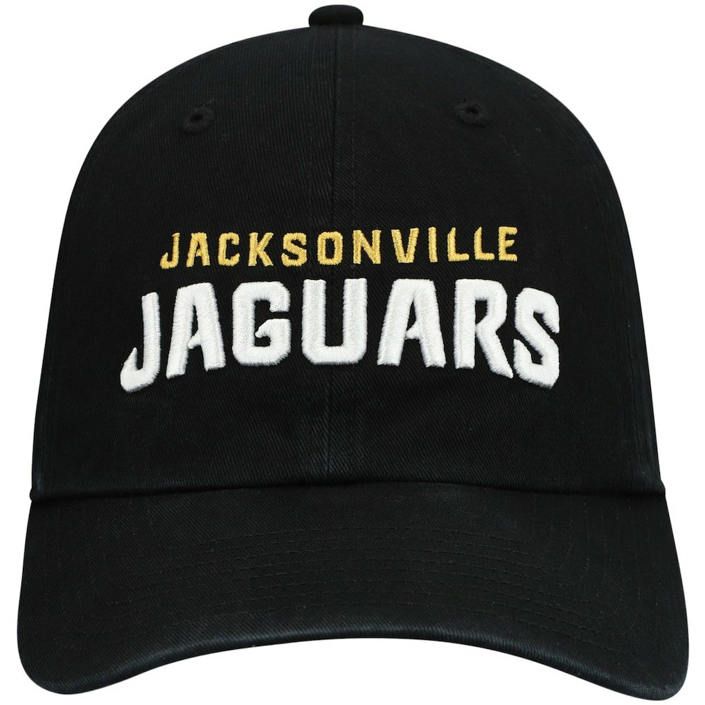 Jacksonville Jaguars '47 Clean Up Script Adjustable Hat Black