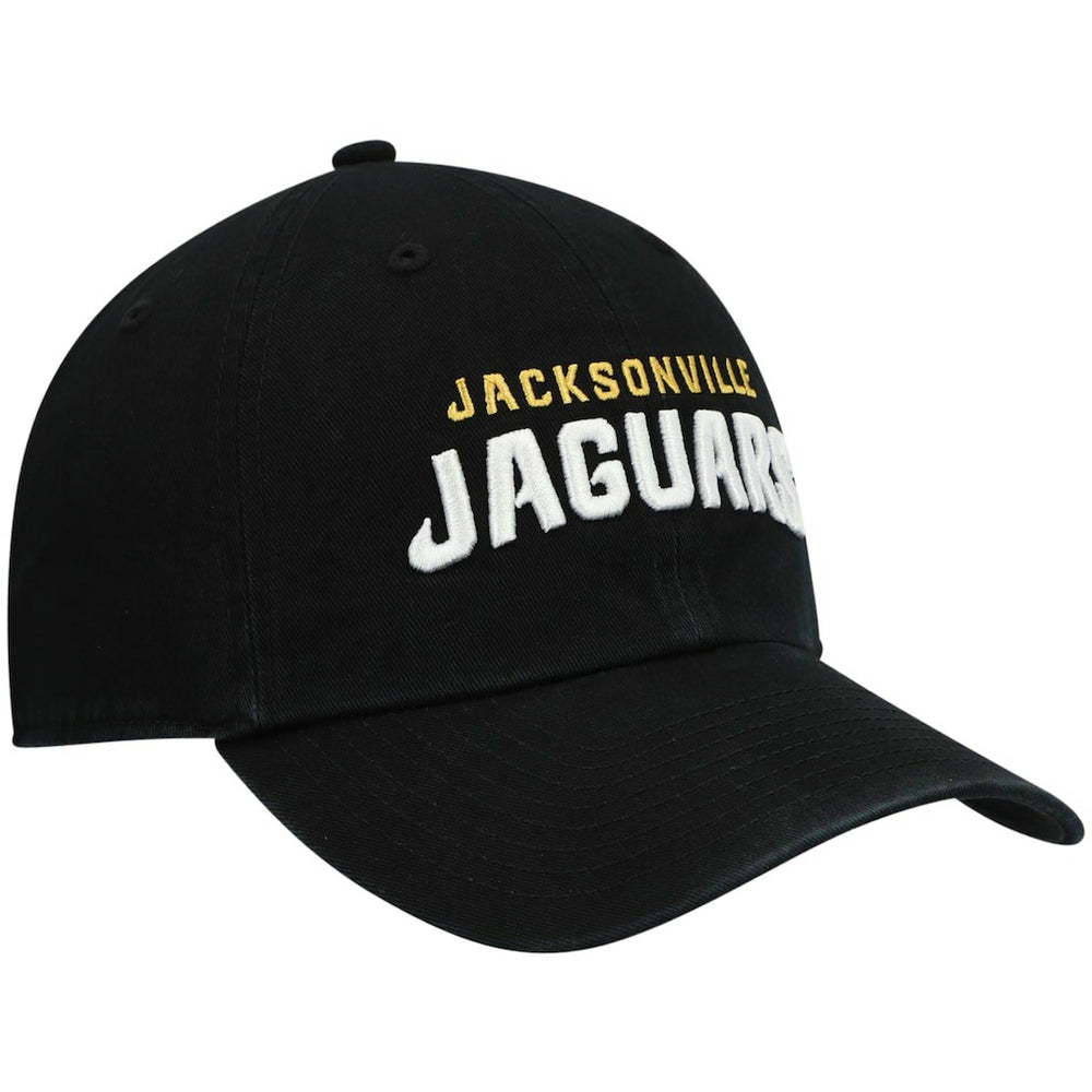 Jacksonville Jaguars '47 Clean Up Script Adjustable Hat Black