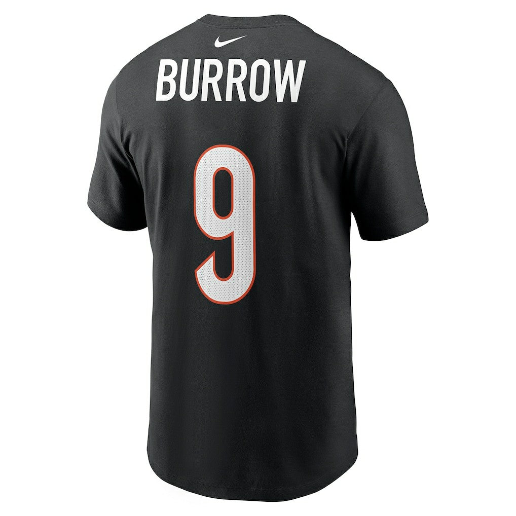 Joe Burrow Cincinnati Bengals Player Name & Number T-Shirt Black