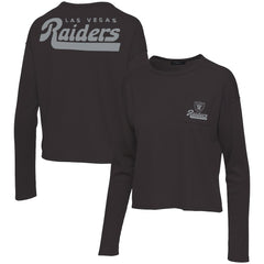 Las Vegas Raiders Junk Food Women's Pocket Thermal Long Sleeve T-Shirt Black