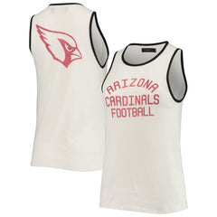 Arizona Cardinals Junk Food Women's Throwback Pop Binding Scoop Neck Tank Top White/Black