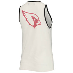 Arizona Cardinals Junk Food Women's Throwback Pop Binding Scoop Neck Tank Top White/Black