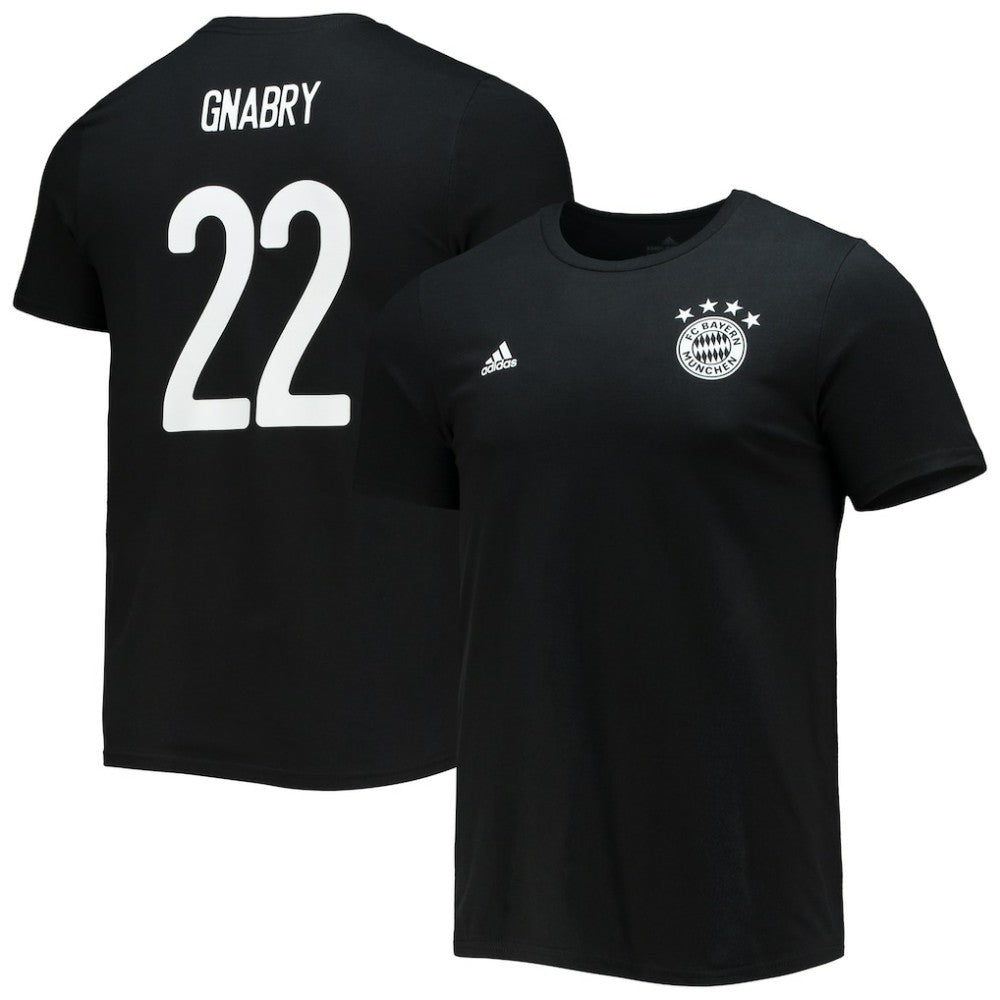 Serge Gnabry Bayern Munich Amplifier Name & Number T-Shirt Black
