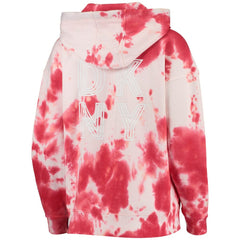 Washington Nationals DKNY Sport Women's Dakota Tie-Dye Half-Zip Hoodie - White/Red Hoodies