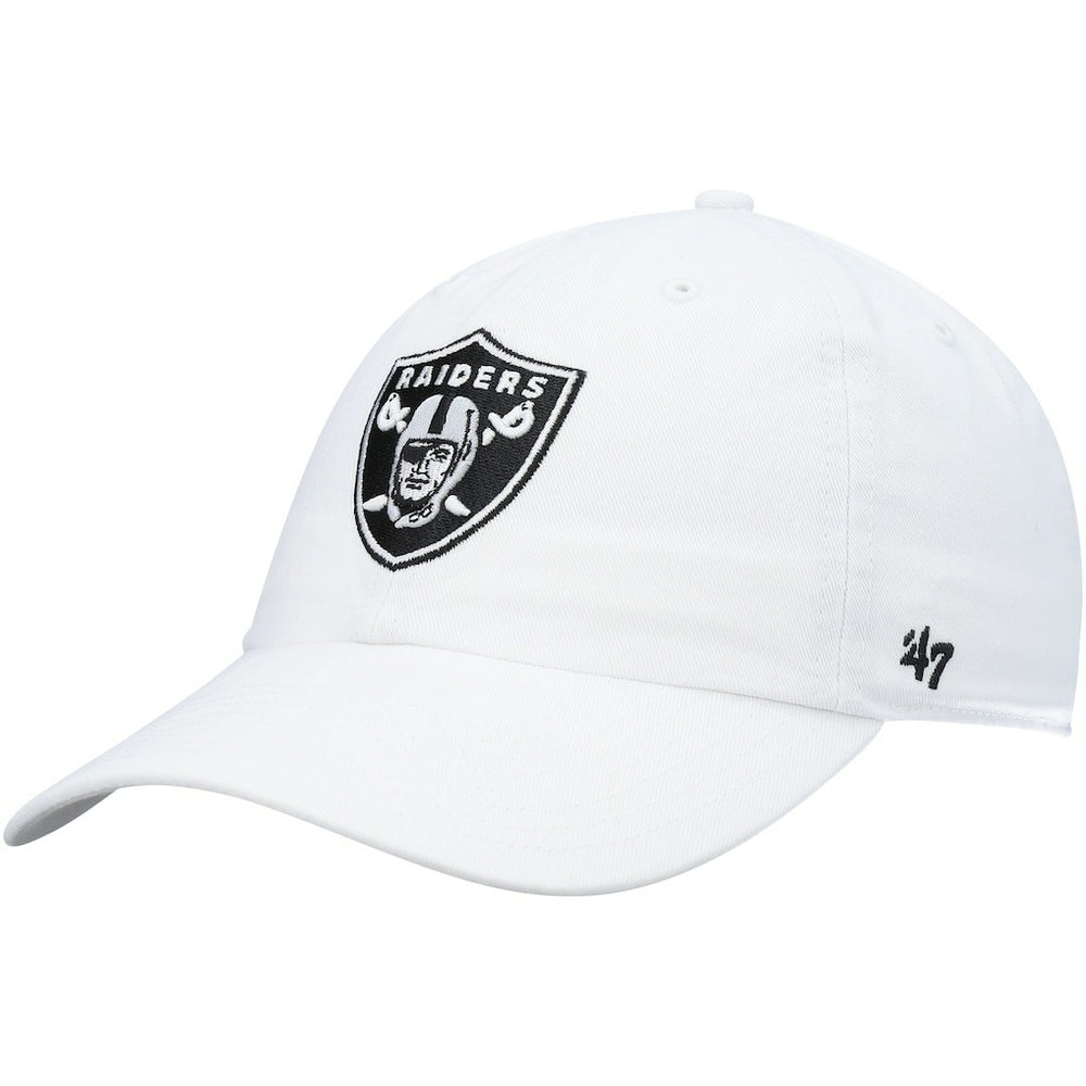 Las Vegas Raiders '47 Clean Up Adjustable Hat White