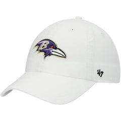 Baltimore Ravens '47 Clean Up Adjustable Hat White
