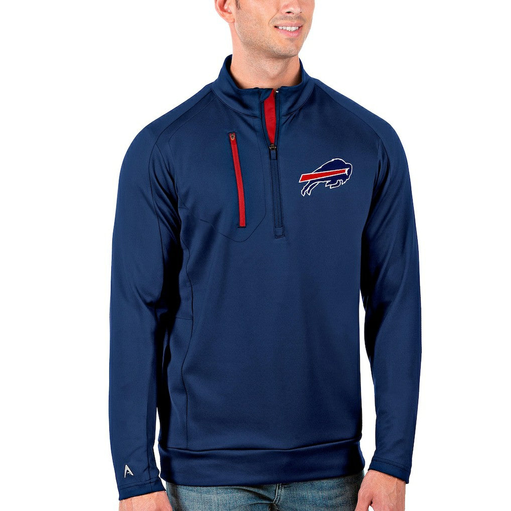 Buffalo Bills Antigua Generation Quarter-Zip Pullover Jacket Royal/Red