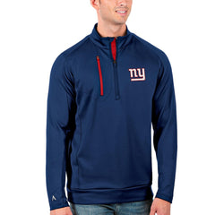 New York Giants Antigua Generation Quarter-Zip Pullover Jacket Royal/Red